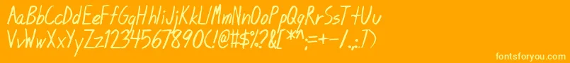 Blunt-fontti – keltaiset fontit oranssilla taustalla