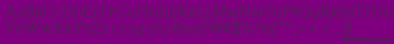 MonologueLightCapsSsiNormal-Schriftart – Schwarze Schriften auf violettem Hintergrund