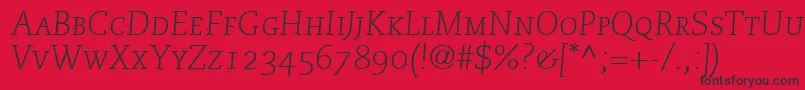 MonologueLightCapsSsiNormal Font – Black Fonts on Red Background