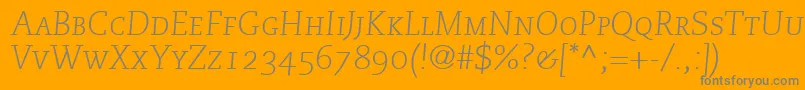 MonologueLightCapsSsiNormal Font – Gray Fonts on Orange Background