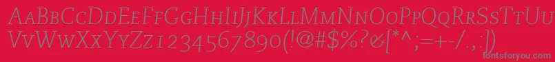 MonologueLightCapsSsiNormal Font – Gray Fonts on Red Background