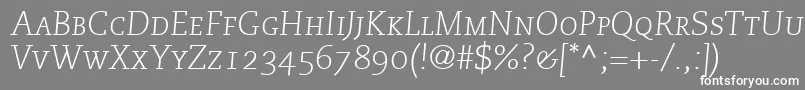 フォントMonologueLightCapsSsiNormal – 灰色の背景に白い文字