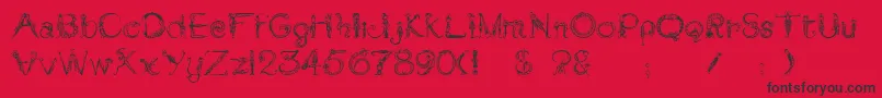 Tarantella Font – Black Fonts on Red Background