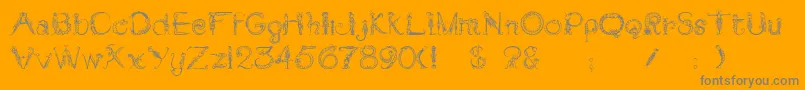 Tarantella Font – Gray Fonts on Orange Background