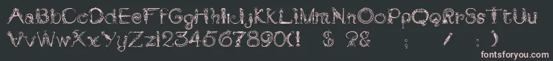 Tarantella Font – Pink Fonts on Black Background