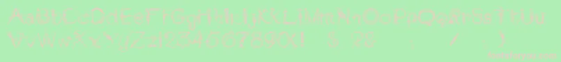 Tarantella Font – Pink Fonts on Green Background