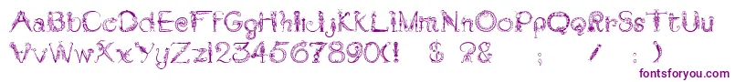 Tarantella Font – Purple Fonts on White Background