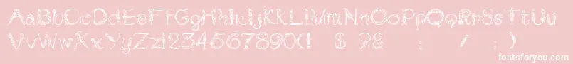 Tarantella Font – White Fonts on Pink Background