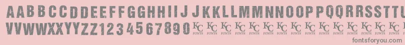 AllagesdemoBolditalic Font – Gray Fonts on Pink Background