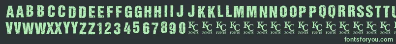 AllagesdemoBolditalic Font – Green Fonts on Black Background