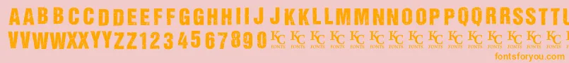 AllagesdemoBolditalic Font – Orange Fonts on Pink Background