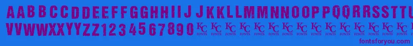 AllagesdemoBolditalic Font – Purple Fonts on Blue Background