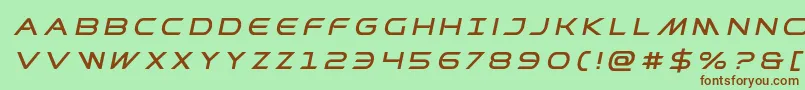 Prometheantitleital Font – Brown Fonts on Green Background