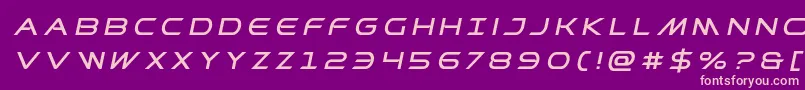 Prometheantitleital-Schriftart – Rosa Schriften auf violettem Hintergrund
