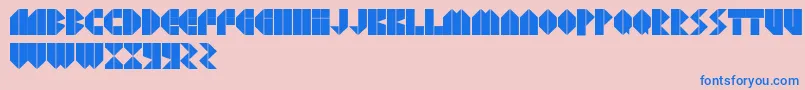 AgressivRegular Font – Blue Fonts on Pink Background