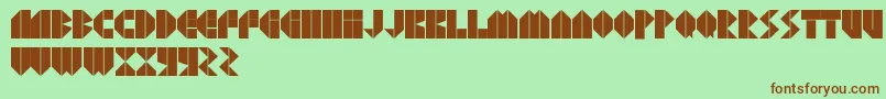 AgressivRegular Font – Brown Fonts on Green Background