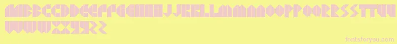 AgressivRegular Font – Pink Fonts on Yellow Background