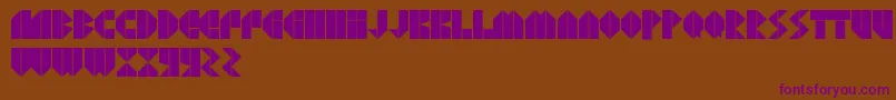 AgressivRegular Font – Purple Fonts on Brown Background