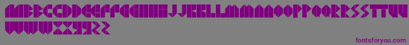 Czcionka AgressivRegular – fioletowe czcionki na szarym tle