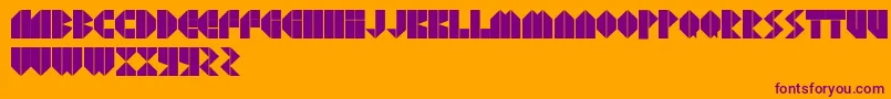 AgressivRegular Font – Purple Fonts on Orange Background