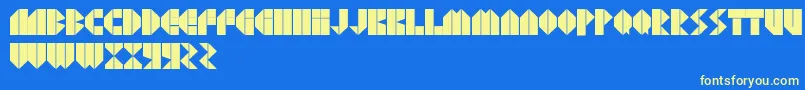 AgressivRegular Font – Yellow Fonts on Blue Background