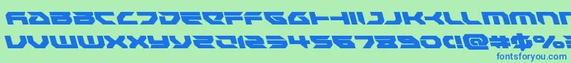 Royalsamuraileft Font – Blue Fonts on Green Background