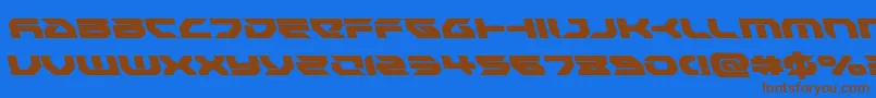Royalsamuraileft Font – Brown Fonts on Blue Background