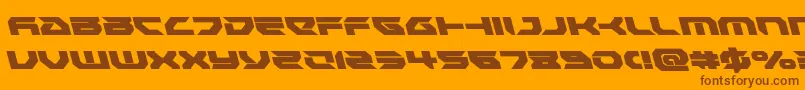 Royalsamuraileft Font – Brown Fonts on Orange Background