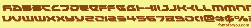 Royalsamuraileft Font – Brown Fonts on Yellow Background