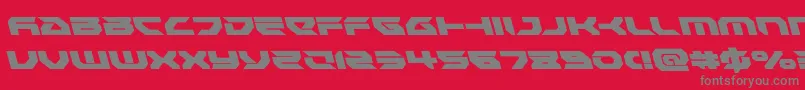 フォントRoyalsamuraileft – 赤い背景に灰色の文字