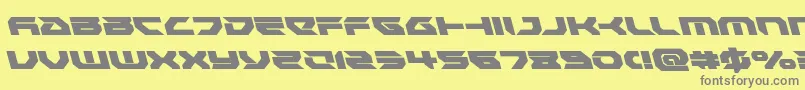 フォントRoyalsamuraileft – 黄色の背景に灰色の文字