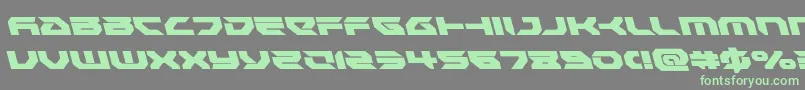 フォントRoyalsamuraileft – 灰色の背景に緑のフォント