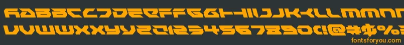 Royalsamuraileft Font – Orange Fonts on Black Background