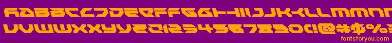 Royalsamuraileft Font – Orange Fonts on Purple Background