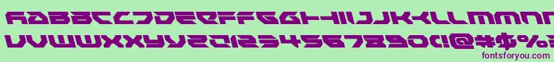 Royalsamuraileft-fontti – violetit fontit vihreällä taustalla