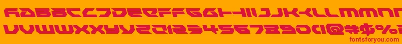Royalsamuraileft Font – Red Fonts on Orange Background