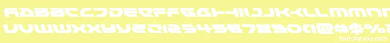 フォントRoyalsamuraileft – 黄色い背景に白い文字