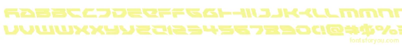 フォントRoyalsamuraileft – 白い背景に黄色の文字