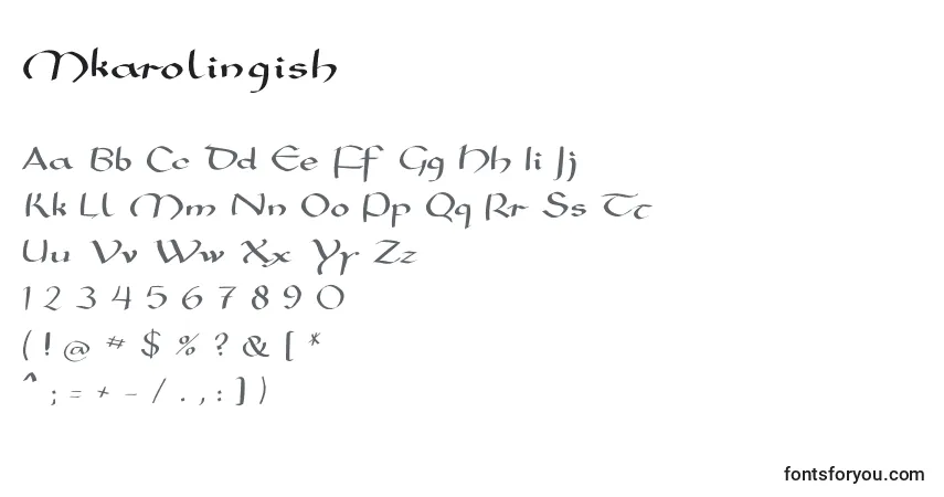 Шрифт Mkarolingish – алфавит, цифры, специальные символы