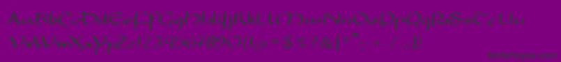 Mkarolingish-fontti – mustat fontit violetilla taustalla