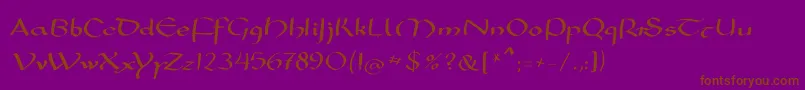 Шрифт Mkarolingish – коричневые шрифты на фиолетовом фоне