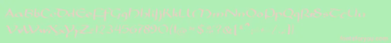 Mkarolingish Font – Pink Fonts on Green Background