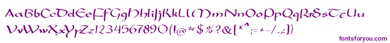 Mkarolingish-fontti – violetit fontit