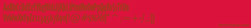 Tt1178c Font – Brown Fonts on Red Background
