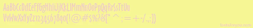 Tt1178c Font – Pink Fonts on Yellow Background