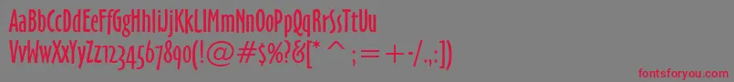 Tt1178c Font – Red Fonts on Gray Background
