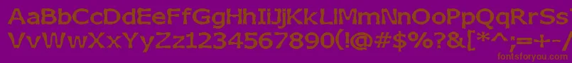 BoneribbonBold Font – Brown Fonts on Purple Background