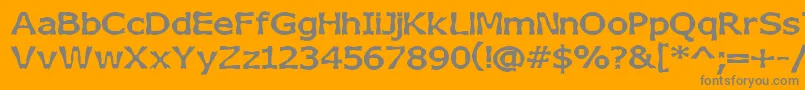 フォントBoneribbonBold – オレンジの背景に灰色の文字