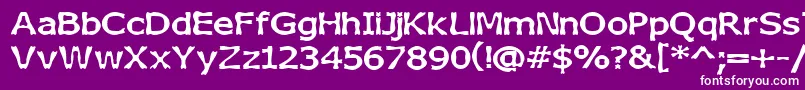 フォントBoneribbonBold – 紫の背景に白い文字