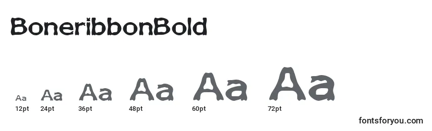Размеры шрифта BoneribbonBold